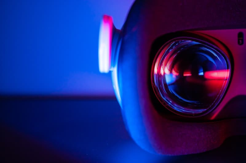 Camera lens representing release content formats for social platforms